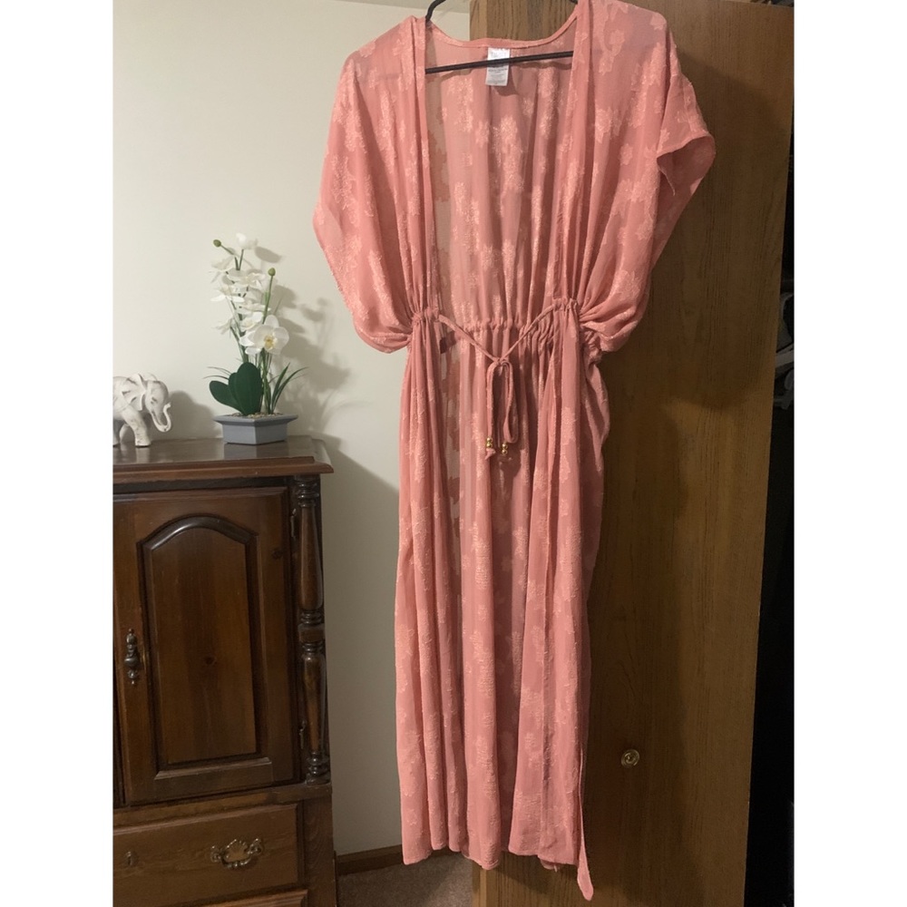 NWT Time And Tru Peach Lace Cover-Up Size Medium